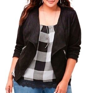Lane Bryant Faux Suede Moto Jacket